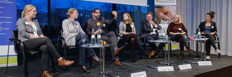 Diskussionsrunde zum Thema „Gesundheitliche Chancengleichheit gelingt nur gemeinsam“ (Foto: André Wagen)